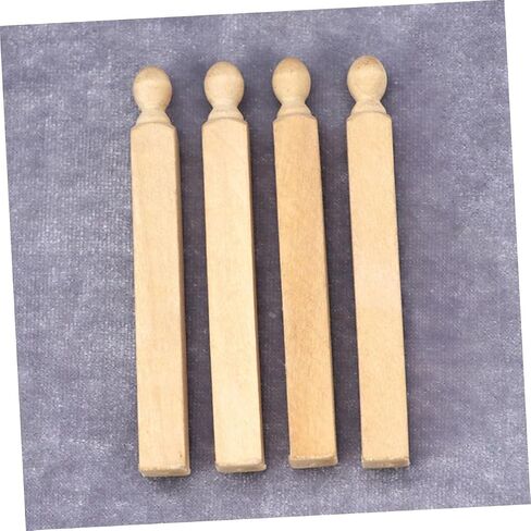 VICASKY Miniature Dollhouse Stair Spindles - 8-Pack 1:12 Scale Wooden Pillars Furniture Accessories,Unfinished Roman Balusters for DIY Model Railings & Dollhouse Decor in Saudi Arabia