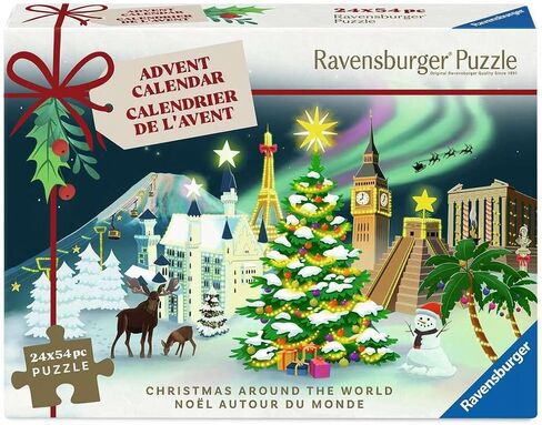 Ravensburger - تقويم Advent Puzzle Advent - 24 الألغاز المصغرة المصغرة مع 1000+ قطعة - مشاهد شتوية فريدة لمفاجآت عيد الميلاد اليومية - الجودة المتميزة - تتراوح أعمارهم بين 12+ in Saudi Arabia