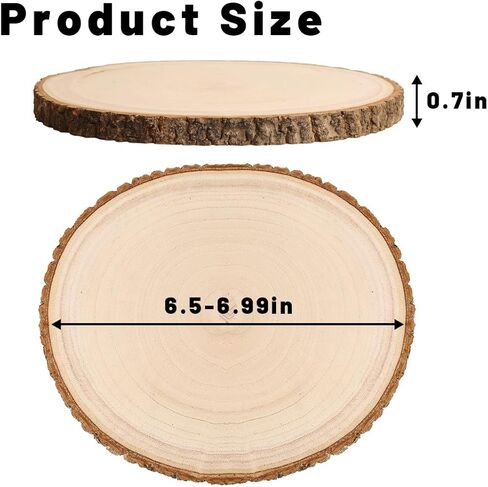 شرائح خشبية للقطاعات المركزية ، ملفات تعريف الارتباط الخشبية للحرف اليدوية ، دوائر وألواح خشبية ريفية ، أقراص خشبية للداخن للديكور مقابل المشاريع الفنية وحفلات الزفاف الريفية in Kuwait