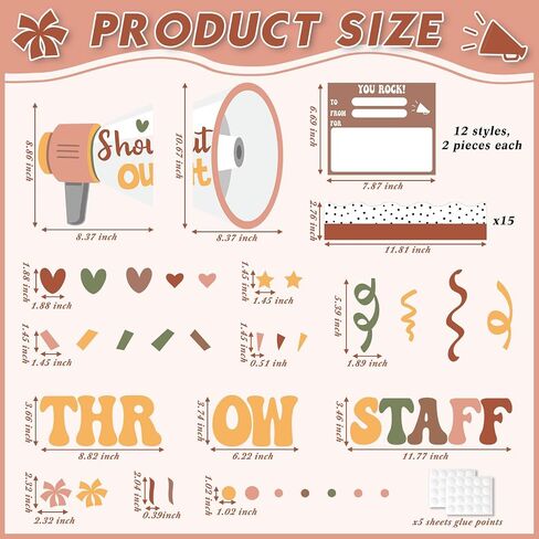 Staff Shout out Bulletin Board Decorations Kit Boho Classroom Decor Throw Staff Shout out Like Confetti Bulletin Board Set Appreciation and Recognition DIY Cutouts Borders School Office Decor in Saudi Arabia