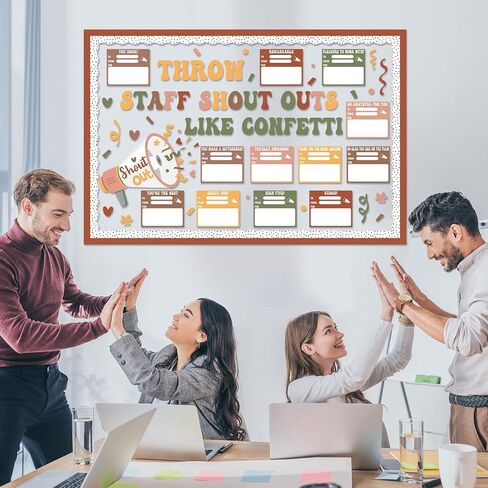 Staff Shout out Bulletin Board Decorations Kit Boho Classroom Decor Throw Staff Shout out Like Confetti Bulletin Board Set Appreciation and Recognition DIY Cutouts Borders School Office Decor in Saudi Arabia