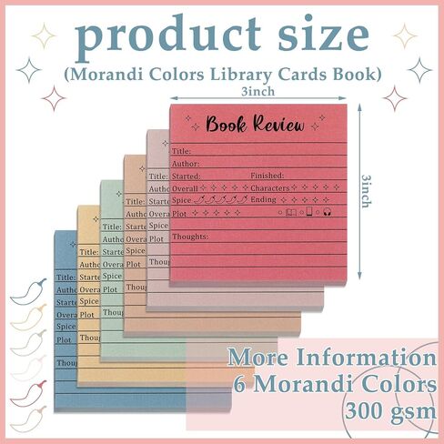 Maitys 6 Pcs Book Review Mini Sticky Notes Back to School Miranda Colorful Self-Stick Note Reading Tracker for Book Lovers Small Notepads Stickers for Bookworm Gift Teachers Students Accessories in Saudi Arabia