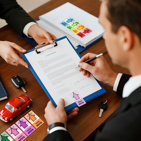 600 PCS علامة هنا ملصقات ، قم بتسجيل هنا علامات تبويب لزجة ، وعلامات تسميات السهم وعلامة سهم ملونة لطلاب المدارس مستندات مكتب كتبنا تعليقات كتب المنزل (4 ألوان) in Kuwait