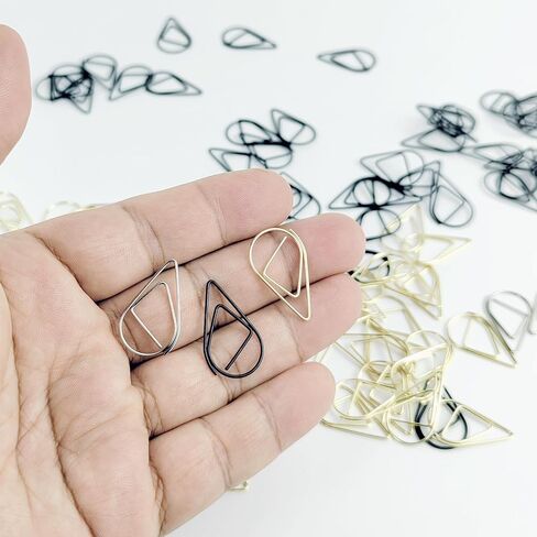 50 PCS مقاطع الورق السوداء ، 1 بوصة من الفولاذ المقاوم للصدأ مقاطع الورق على شكل مزخرفة لمستلزمات المكتب دعوات زفاف (أسود) in Kuwait