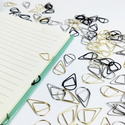 50 PCS مقاطع الورق السوداء ، 1 بوصة من الفولاذ المقاوم للصدأ مقاطع الورق على شكل مزخرفة لمستلزمات المكتب دعوات زفاف (أسود) in Kuwait