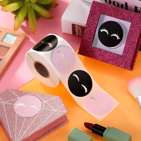Maitys 500 PCS ملصقات الرموش ملصقات أعمال وردية وردية أسود لعملية تخزين الرموش - ملصقات التصوير المجسم الداخلي اللوازم in Saudi Arabia