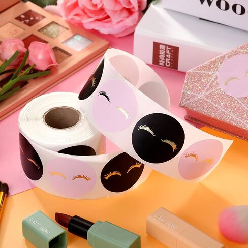 Maitys 500 PCS ملصقات الرموش ملصقات أعمال وردية وردية أسود لعملية تخزين الرموش - ملصقات التصوير المجسم الداخلي اللوازم in Saudi Arabia