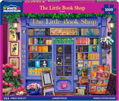 White Mountain The Little Book Shop Puzzle 1000 قطعة مكتبة بانورامزو للألغاز للبالغين والنساء in Saudi Arabia