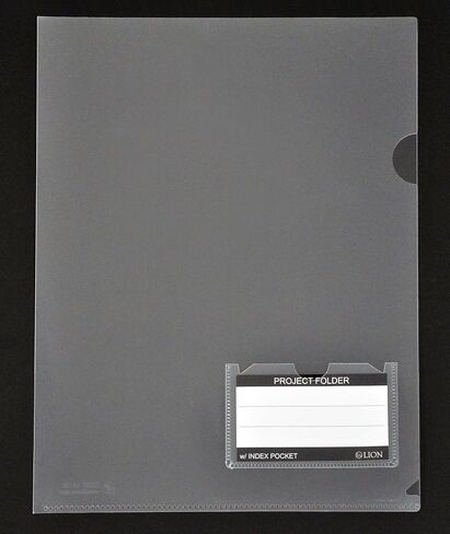 Lion Clear Project Folders with Index Pocket, 10 EA/Pack, 1 Pack (49120-CR) in Saudi Arabia