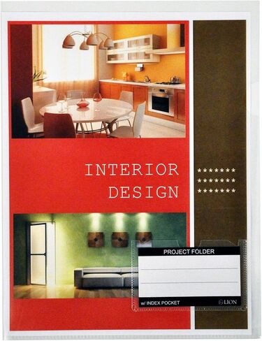 Lion Clear Project Folders with Index Pocket, 10 EA/Pack, 1 Pack (49120-CR) in Saudi Arabia