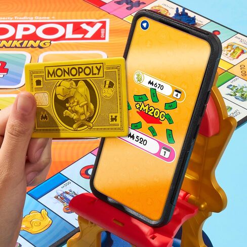 Monopoly App Banking Board Game | App-Enabled Game | Links to Smart Devices | Ages 8+ | 2 to 6 Players | 45 Mins. | Family Games for Kids in Saudi Arabia