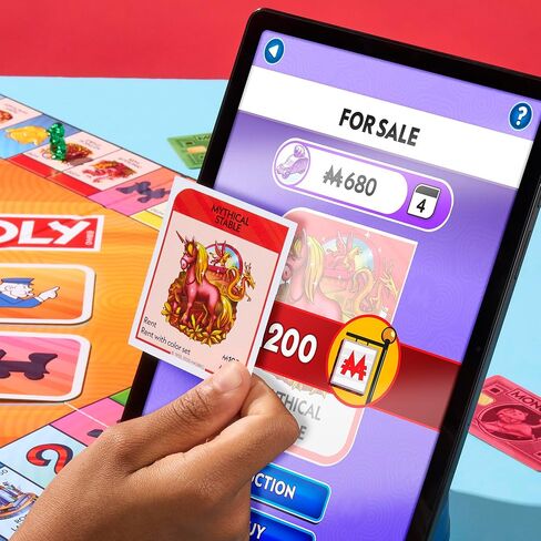 Monopoly App Banking Board Game | App-Enabled Game | Links to Smart Devices | Ages 8+ | 2 to 6 Players | 45 Mins. | Family Games for Kids in Saudi Arabia