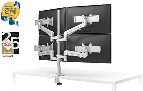 Evolve Series Quad Monitor Arm ، Black: Esi ergo Evolve4-MS-BLK (ذراع شاشة واحدة) in Kuwait