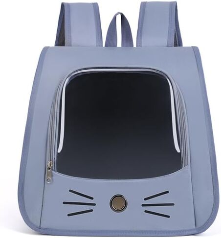 المسافر القابل للتنفس الشفافة على ظهر النقل للحيوانات الأليفة للسفر ، والمشي لمسافات طويلة ، والتسوق ، والطبيب البيطري (الأزرق) in Kuwait