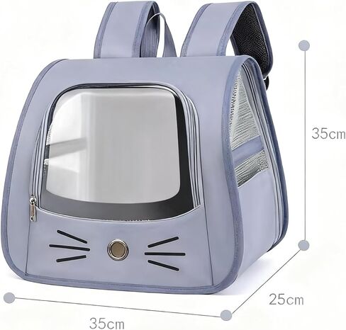 المسافر القابل للتنفس الشفافة على ظهر النقل للحيوانات الأليفة للسفر ، والمشي لمسافات طويلة ، والتسوق ، والطبيب البيطري (الأزرق) in Kuwait
