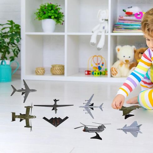 8Pcs DIY Aeroplane Model Miniature Assembly Model Decoration Accessories High Simulation Lightweight Plane Collection, Style B in Saudi Arabia