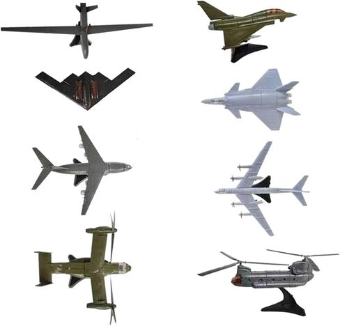 8Pcs DIY Aeroplane Model Miniature Assembly Model Decoration Accessories High Simulation Lightweight Plane Collection, Style B in Saudi Arabia