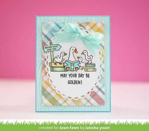 Lawn Fawn Silly Goose Stamp Set Bundle, 4x6 inch Clear Stamps, Dies, Add-On Stamps, Coloring Stencil, 4 Pieces in Saudi Arabia
