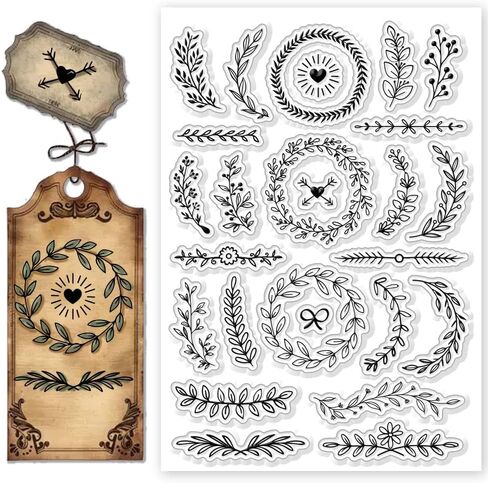 CHGCRAFT Dandelion Clear Stamps Silicone Seal Stamps Leaf Transparent Stamp for Crafts Stamps Cards for Card Making DIY Scrapbooking Journal Decoration Crafts in Saudi Arabia