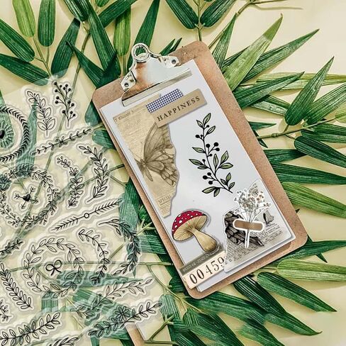 CHGCRAFT Dandelion Clear Stamps Silicone Seal Stamps Leaf Transparent Stamp for Crafts Stamps Cards for Card Making DIY Scrapbooking Journal Decoration Crafts in Saudi Arabia