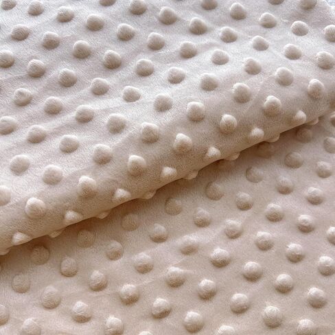 Minky Dot Fabric by The Yard DIY Making Supplies Quilting Patchwork Cushions Plush Fleece Fabric Minky Fabric for Blanket, Pillow Covers, Clothing Making, Scarf,Sewing (Light Pink, 1 Yard) in Kuwait