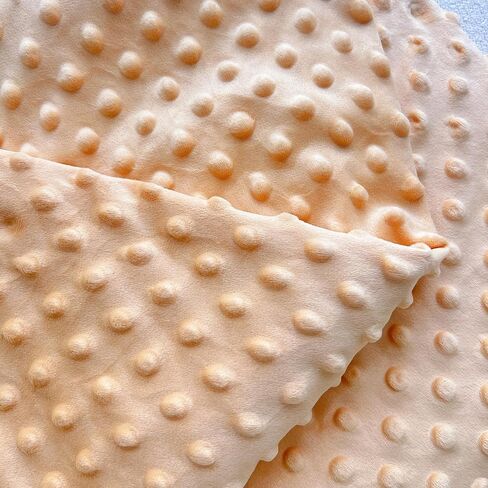 Minky Dot Fabric by The Yard DIY Making Supplies Quilting Patchwork Cushions Plush Fleece Fabric Minky Fabric for Blanket, Pillow Covers, Clothing Making, Scarf,Sewing (Light Pink, 1 Yard) in Kuwait