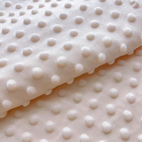 Minky Dot Fabric by The Yard DIY Making Supplies Quilting Patchwork Cushions Plush Fleece Fabric Minky Fabric for Blanket, Pillow Covers, Clothing Making, Scarf,Sewing (Light Pink, 1 Yard) in Kuwait