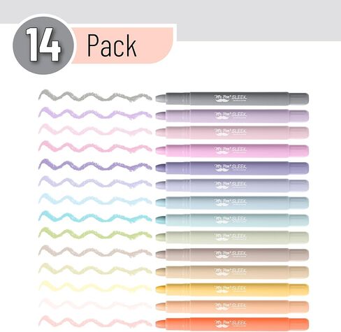 Mr. Pen-gel Highlighters ، 14 حزمة ، ألوان الباستيل الأثيرية ، روايات الكتاب المقدس للأناجيل التي لا تنزف in Saudi Arabia