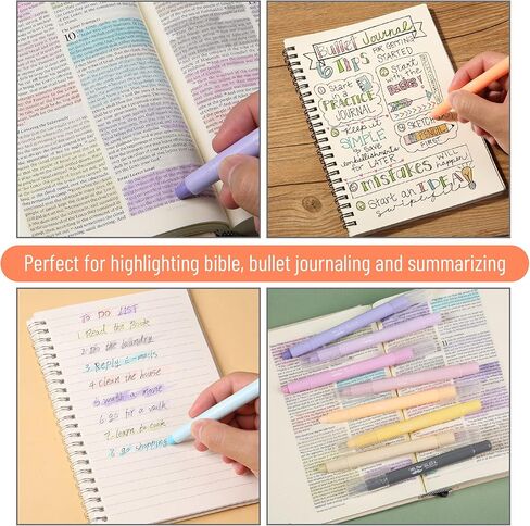 Mr. Pen-gel Highlighters ، 14 حزمة ، ألوان الباستيل الأثيرية ، روايات الكتاب المقدس للأناجيل التي لا تنزف in Saudi Arabia