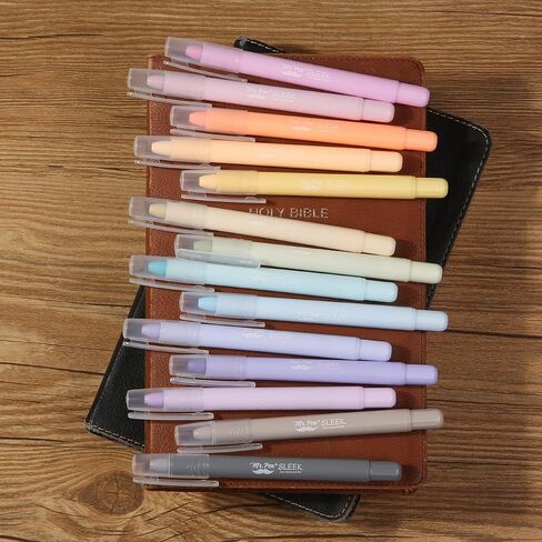 Mr. Pen-gel Highlighters ، 14 حزمة ، ألوان الباستيل الأثيرية ، روايات الكتاب المقدس للأناجيل التي لا تنزف in Saudi Arabia
