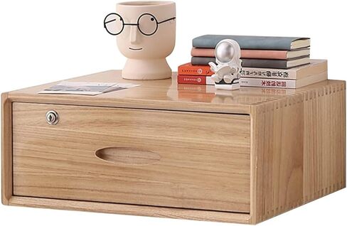 Solid Wood Desk Organizers Drawer for Office Supplies, Wooden Storage Box, Office/Home Small Desktop Flat File Cabinet, for Cosmetics/Books/Children's Toys(A,1 Drawer) in Kuwait