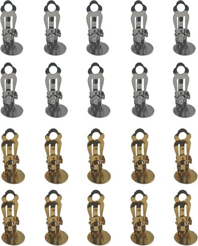 pson 20Pcs Round Flat Back Tray Earring Clips, 20 Clip-On Earring Converter Non-Pierced Earrings with 20 Earring Cushions, Easy Open Loop for Earring Making, Silver and Gold Options in Saudi Arabia