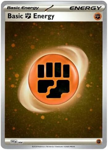 Pokemon - Fighting Energy Card SVE 006 - Pokemon 151 - Cosmic Holo Foil in Saudi Arabia