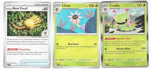Cradily 006/142 - مجموعة بطاقة Crown Crown Pokemon Lot - 3 بطاقات in Saudi Arabia