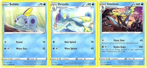 Inteleon 059/202 Sword & Shield - Evolution Pokemon 3 Card Lot in Saudi Arabia