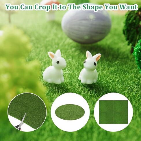3 Pcs Fake Grass Mat, 10 X 12 Inch Miniature Fake Garden Grass, Grasses Mat for Craft Outdoor Decor Dollhouse DIY Ornament in Saudi Arabia