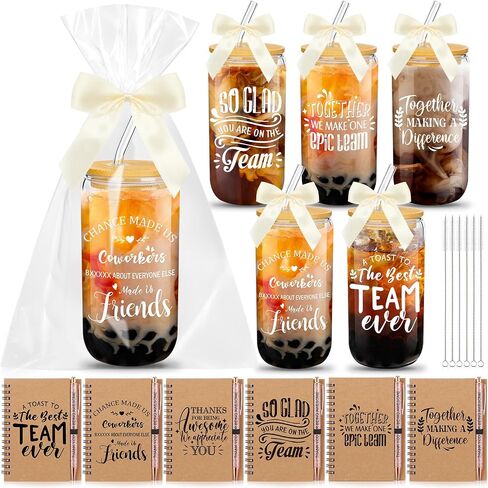 SKYLETY 18 PCS GIST EMPLONOE GIME FOR Women Higms Than You Teach Team Team Team Matist Christmas 16 Oz Glass Cup A6 Inspiration in Saudi Arabia