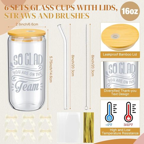 SKYLETY 18 PCS GIST EMPLONOE GIME FOR Women Higms Than You Teach Team Team Team Matist Christmas 16 Oz Glass Cup A6 Inspiration in Saudi Arabia