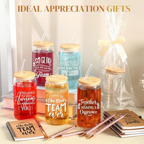 SKYLETY 18 PCS GIST EMPLONOE GIME FOR Women Higms Than You Teach Team Team Team Matist Christmas 16 Oz Glass Cup A6 Inspiration in Saudi Arabia