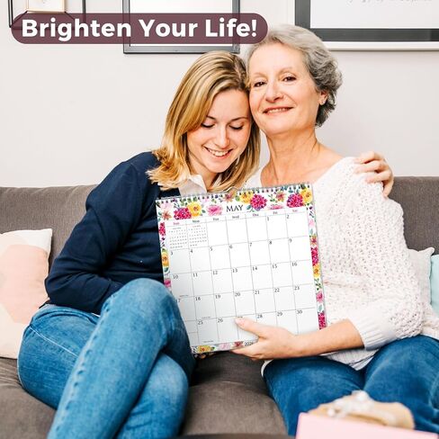 CRANBURY Large 12x12 Wall Calendar 2026 (Seasons), Square Hanging Calendar, 14 Months, Use Nov 2025 to Dec 2026, Big Grid, Colorful Seasonal Monthly Designs in Kuwait