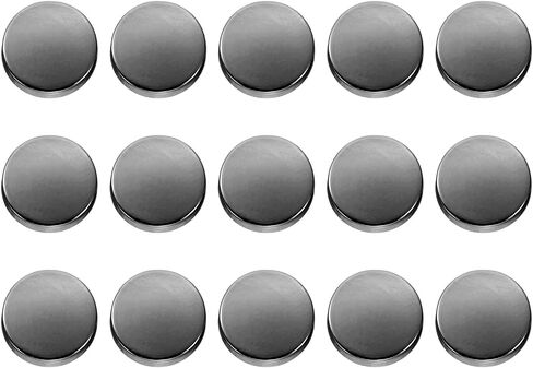 Harfington 15pcs أزرار جولة معدنية 10 ملم زنك سبيكة شانك أزرار استبدال حرفة الخياطة المسطحة لملحقات الديكورات ديي ، الذهب الساطع in Saudi Arabia