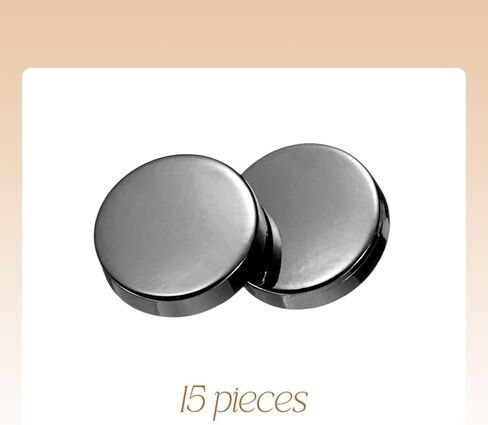 Harfington 15pcs أزرار جولة معدنية 10 ملم زنك سبيكة شانك أزرار استبدال حرفة الخياطة المسطحة لملحقات الديكورات ديي ، الذهب الساطع in Saudi Arabia