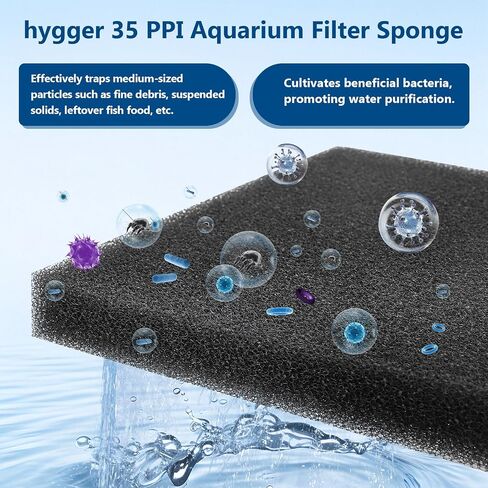 وسادة مرشح إسفنجة Hygger Aquarium ، إسفنج رغوة وسائط الترشيح ، ورقة رغوة الخلايا المفتوحة المقطوعة إلى الحجم لخزانات الأسماك والبرك ، S (4 حزمة 5.9 * 3.9 * 1 بوصة) in Saudi Arabia