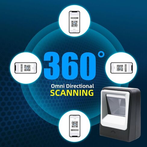 ماسحة باركود سطح المكتب Omnidirection -Omnidirection مع كابل USB ، استشعار صورة 1D 2D QR ، قارئ باركود باركود للتجزئة في Warehouse Supermarket Store in Saudi Arabia