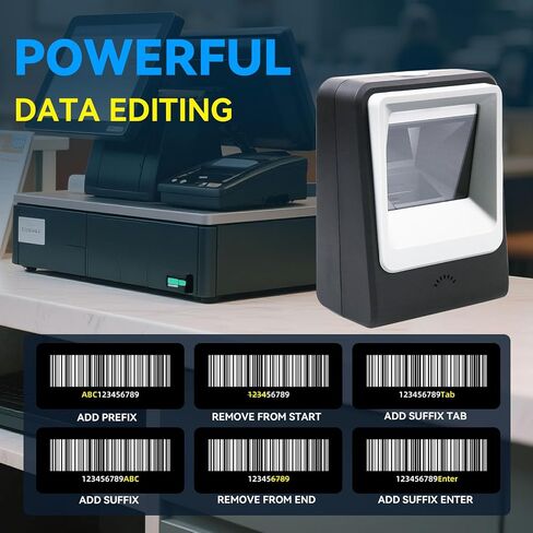 ماسحة باركود سطح المكتب Omnidirection -Omnidirection مع كابل USB ، استشعار صورة 1D 2D QR ، قارئ باركود باركود للتجزئة في Warehouse Supermarket Store in Saudi Arabia