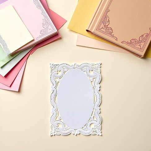 Silver Cutting Dies for Card Making, Lace Hole Rectangular Frame Metal Cutting Die Cuts Embossing Stencil for DIY Scrapbooking Album Photo Craft Paper Cards Card Making Accessories in Saudi Arabia