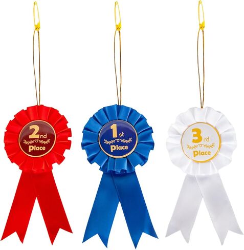 أشرطة الجائزة 1st 2nd المركز الثالث التعرف على Rosette مجموعة الجوائز الأزرق الأحمر شارة أبيض لبرنامج معرض مواهب الجائزة في الفصول الدراسية (3 أجهزة كمبيوتر) in Kuwait
