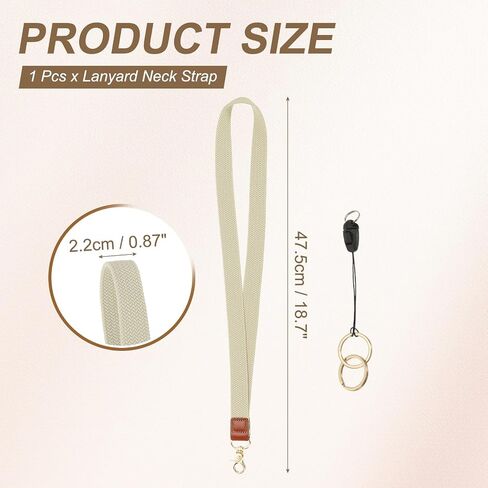 PATIKIL Elastic Lanyard for Keys, Cute Keychain Neck Lanyard for Women Men Teacher Long Keychain Braid Strap in Saudi Arabia