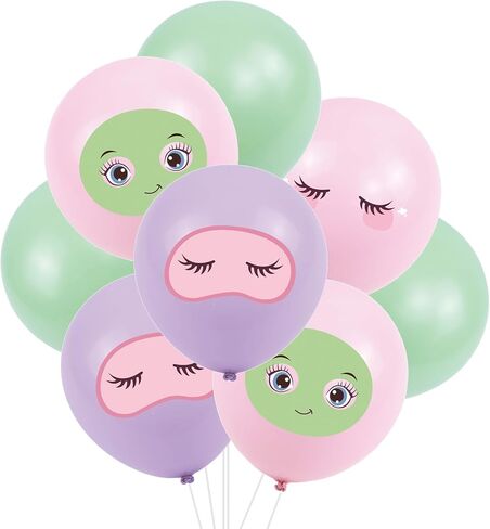45 Pcs Spa Party Balloons Decorations Pink Green Purple Latex Balloons Kit for Birthday Holiday Parties Photo Backdrop Decor, 12 Inch in Saudi Arabia