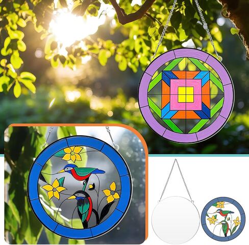 47 أجهزة كمبيوتر ملطخة الزجاج اللوحة المبتدئين مجموعة Suncatcher Craft Diy Window Paint Art بما في ذلك 7 ألوان 12 Suncatchers 12 أنماط 12 سلاسل 4 أداة لمشروع DIY Spring Home Birthday Party Sistems in Saudi Arabia